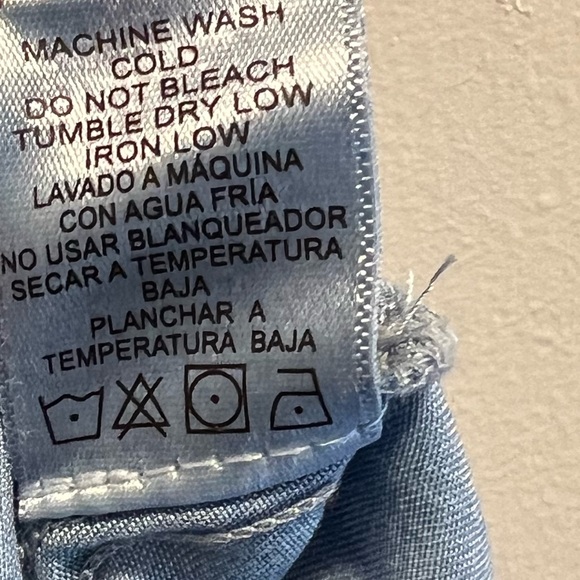 Love Tree Women's Juniors Smocked Culotte Chambray Jumpsuit - Picture 5 of 9